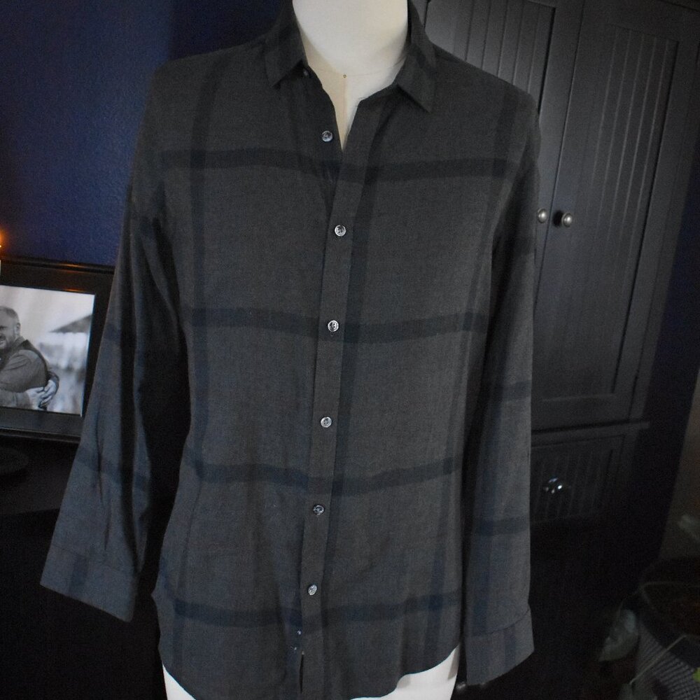 Mens Alfani Long Sleeve Button Down Size Large